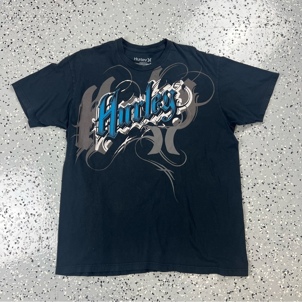 Hurley Black and Blue Graphic Tee